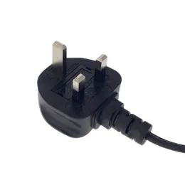 Reino Unido Britânico 3-Prong para Figura 8 C7 Angulado à direita Cingapura Malásia CABO DE CABO DE CANTO DE PODER CANTO DE TV CAMERAS PS4 PS3 1,5M