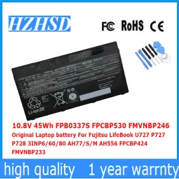 Batteries 10.8V 45Wh FPB0337S FPCBP530 FMVNBP246 Original Laptop battery For Fujitsu LifeBook U727 P727 P728 AH77/S/M AH556 FPCBP424 BP233