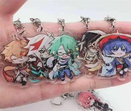 Anime Genshin Etki Keychain Kunikuzushi Scaramouche Cosplay Aksesuarları Çocuk Kız Çocuk Hediyesi için Anahtar Zincir Kolye Karikatür Rozeti Y12482267