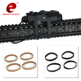 Elemento airsoft tático de alta resistência elástico anel de borracha band rifle para dbal a2 peq 15 lanterna a laser de mira 4pcs/lote