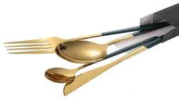 4Pcs Stainless Steel Tableware Western Dinnerware Flatware Colorfull Cutlery Sets Fork spoon knife Set Cl20091962827082090129