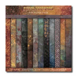 Kljuyp 24 Blätter 6 "x6" Metalltextures Papierpolster Scrapbooking Paper Pack handgefertigt