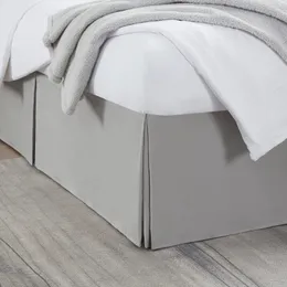 Elegante gonna da letto a pieghe per goccia su misura in Europa con tessuto resistente alla dissolvenza di resistenza -14 pollici di altezza (grigio chiaro)