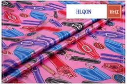 hlqonは、女性のビーチドレス、スカーフ、ドレス、パッチワークティッシュ150cm幅のためのサテン生地の柔らかい快適な布ティッシュを印刷します