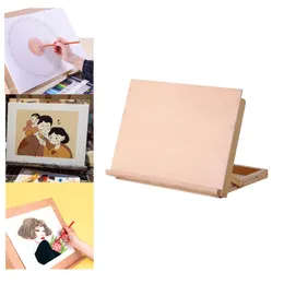 Wooden Drawing Board Adjustable Tabletop Portable Bookshelf Table Easel Board Stand Painting for Watercolor Artist Paint Lover
