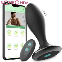 Andere Gesundheit Schönheit Artikel Männliche Prostata -Massagebaste Bluetooth App Vibratoren Erwachsene Spielzeug für Männer Schwulen Masturbator Anal Butt Plug Ware Produkte für Erwachsene 18 L410