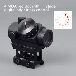 Tactical ROMEO5 1x20mm RDS-25 Red Dot Sight Collimator Rifle Scope Sight with 1 Inch Riser 20mm Rail Mount Hunting