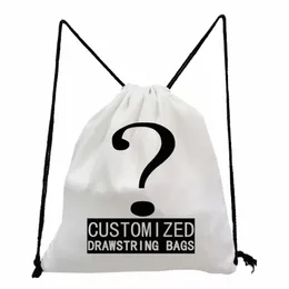 Persal Customize Women Draw String Bag Child Rucksack mit Print Logo Custom Ihre Bilder Buchtasche Diy Schultaschen Schuhtasche T4rz#