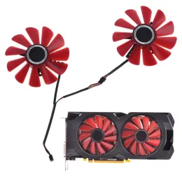 Pads 2pcs 85 мм RX570RS RX580RS FD10U12S9C вентилятор для XFX RX470 RX570 RS RX580 RS Видеографическая карта Фан