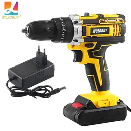 Wozobuy Cordless Electric Impact Chave 21V Brushless Drill Drill Drill Power Tool for Car pneus Ferramentas 240407