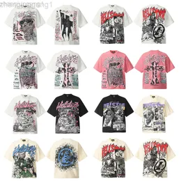 Desginer Hellstar T-shirt Tshirt Fashion Aop Collection Everson James Star Vintage Short Sleeved T-shirt för män