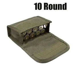 Caça 10 tiro redondo tiro de tiro recarregado Molle bolsa para 12 bitola/20g bolsa de munição de munição de cartucho redondo bolsa