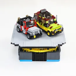 MOC Exibir a base cinza compatível com todas as marcas BlockScase Racing Car Mostra de Caso de Caso Acrílico Multicolor Multicolor para Kid