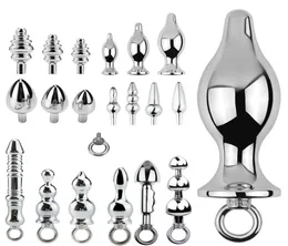 Odłączany stal ze stali nierdzewnej G Spot Wand Masaż Pure Metal Penis Pspot Stymulator Anal Dildo Dildo Seksowne zabawki dla kobiet6693532