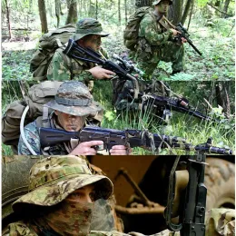 Sommer Camouflage Boone Hut Taktische Armee Eimer Hüte Militär Multicam Panama Sommer Cap Hunting Wanderung Outdoor Camo Caps Männer