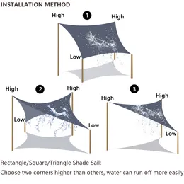 Wodoodporny odcień prostokąt trójkątny żagiel ogrodowy taras baldachim pływanie gazibo namiot Wodoodporny patio na patio