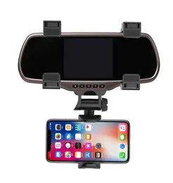 Justerbar 360 ° Rotation bilmonterad bil bakspegel spegel telefonhållare konsol står för universell smart mobiltelefon GPS6616048