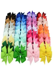 Baby Girls Bowknot SairPins 3 -calowe Grosgrain Ribbon Bows With Aligator Clips Childrens Fair