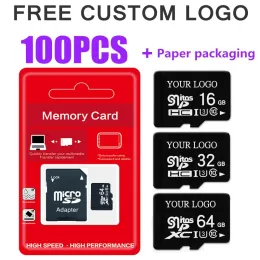 Cards 100PCS Flash Memory Card Class10 128GB 64GB 16GB 32GB Micro TF Card 8G 4GB 2GB 1GB Mini SD Card for Smartphone /Speakers/UAV