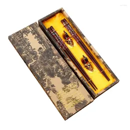 Bacchette 2 coppie cinese riutilizzabile come mostrato 23,6x0,7 cm dono elegante tradizionale