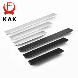 Kak Black Silver Gold Hidden Cabinet Handles Aluminum сплав кухонный шкаф для вытягивания выдвижные ручки дверная мебель ручка оборудования