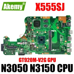 Moderkort X555SJ Notebook Mainboard för ASUS X555SJ K555SJ K555S Laptop Motherboard GT920MV2G GPU N3050 N3150 CPU DDR3 100% Testat arbete