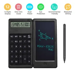 Hesap Makineleri 2 Arada 1 Şarj Edilebilir Çizim Tahtası El Yazısı Defteri İşlev/Temel Hesap Makinesi LCD Yazma Tablet 6in Sketchpad