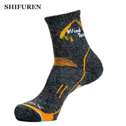 Sweatshirts 3pairs Men's Coolmax Socks Men Outdoor Sock Hiking Quickdrying Sport Socks Winter Thick Thermal for Men Women Running Trekking