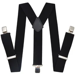 Suspenders for Men 50mm Wide Heavy Duty Big Size Work Strong clips Pants Adjustable Braces Y Back Elastic Trouser Black 240401