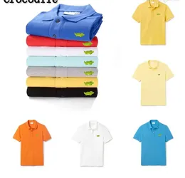 고품질 럭셔리 남성 티셔츠 디자이너 폴로 셔츠 하이 스트리트 자수 악어 인쇄 의류 남성 브랜드 라코스 폴로 셔츠 LC