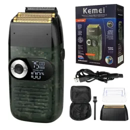 Aparadores kemei km2027 Profissional Men's Electric Shaver 2in1 Cabelo Clipper LCD TRIMM