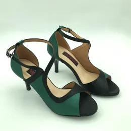 Sapatos de dança 7,5 cm de calcanhar elegante para mulheres salsa pratice confortável ms6265bdg grátis