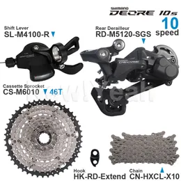 SHIMANO DEORE 10 speed Groupset include M4100 Shifter M4120 M5120 Rear Derailleur Cassette 42T 46T 50T and X10 Chain Bike Parts