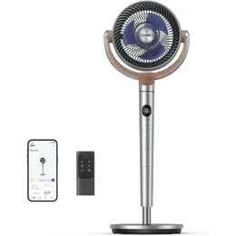 Dreo Base Fan 전체 방을위한 80 피트 테이블, 120 ﾰ 원격 음성 Wi -Fi Alexa 제어 기능, 8 개의 속도 설정, 6 모드, 12 시간 타이머 -2.44 미터.