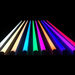 T5 Square LED أنابيب اللون ضوء 120 سم 4ft 18W متكامل AC160-260V الألومنيوم المصباح الكامل للكمبيوتر المصباح الأحمر الأخضر الأزرق الأصفر السطوع ارتفاع 1200 ملم blubs من الصين