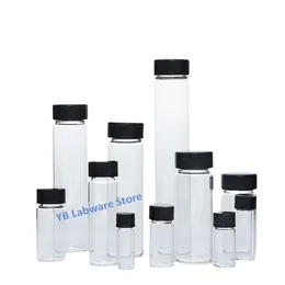 2 مل إلى 60 مل من الزجاج الشفاف عينة قارورة كاشف مختبر زجاجة صغيرة صافية قوارير الطب للتجربة الكيميائية
