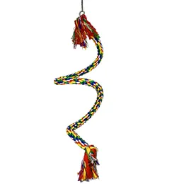 Nytt papegoja rep hängande flätad budgie tuggar rep fågelbur cockatiel leksak husdjur stativ träning tillbehör swing leveranser l3