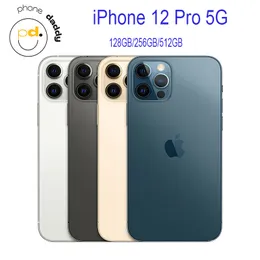 本物のアップルiPhone 12 Pro携帯電話128/256/512GB ROM 6.1 "オリジナルOLED RAM 6GB A14 Bionic IOS FACE ID NFCロック解除5G MobilePhone