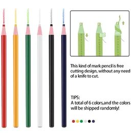6 pezzi di cucitura marcatore marcatore matita marcatura di marcatura strumenti da taglio gratis gesso per trapuntare sarti tessuto cucito