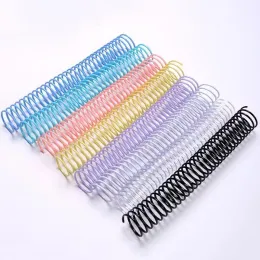 Spines 5pcs 35 mm Kapazität transparent lockelte Kunststoffbindungsring Eins Spulen Spring Spiral PVC für Notebook -Schulbürovorräte