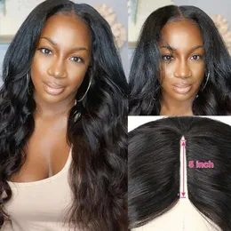 V parrucca Wig Body Wave Human Hair Headband Real Human Hair Wig Herbone a forma di testa a vta