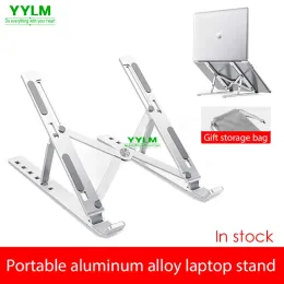 Stand Yylm N3 Desktop Portable Aluminium Alloy Laptop Stand Foldbar Höjad för iPad -konsol Notbok Metallkylningsbas i lager