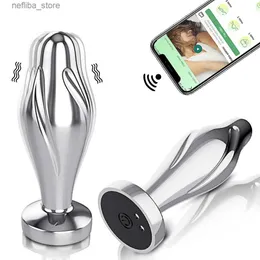 Altri articoli di bellezza per la salute in acciaio inossidabile App Controllo Vibratore anale per uomini Massager Massager Wireless Bluetooth Plug Bluetooth Plug femminile Plug femminile Puglia per adulti L410