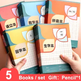 Notebooks 20pcs / Conjunto Aprendizando Chineses Tian Ziben Renoramento Pasta de trabalho de volta aos livros de figuras da escola Lembre -se do caderno