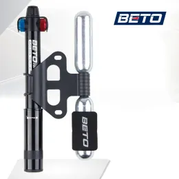 Beto CO2-008A Mountain Bike 160ppsi Mini Pump Portable مضخات عالية الضغط مضخات Presta/Schrader Valve Eieio Bicycle Bicycle