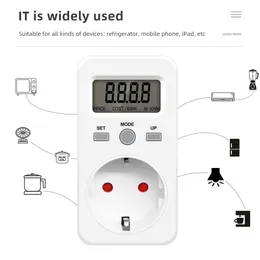 Cyfrowy miernik energii watter Monitor mocy miernik prądu elektrycznego Gniazdo 230V 16A UE UK AU US BR FR IT TH Plug