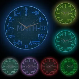 Grüne Tafel Mathematikformeln Wanduhr Hängende Wand Uhr zurück in die Schule Naturwissenschaften Mathematik Kunst Wanddekoration Mathematik Geek Geschenk