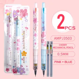 Piękny 0,5 mm świeży Cherry Sakura MECHANICAL Pencil Set Student Automatyczne ołówek School Office Dostaw Escolar Papelaria