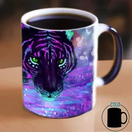 Magic Tiger Coffee Color Changing Mug Mug 350 ml Calza di tè in ceramica sensibile al calore