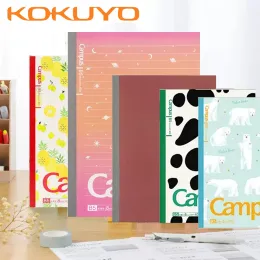 Notebooks 5 peça japonesa kokuyo kawaii notebook pontilhado/verificador no bloco de verificação de cópia soft cópia diário de fichário sem fio A5/b5 40 folhas